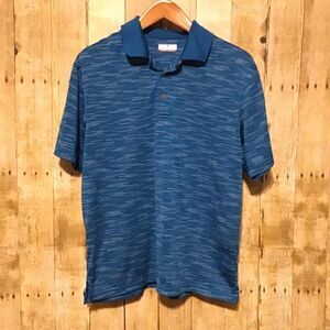 Grand Slam Blue Striped Athletic Polo XL‎